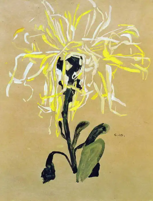Schiele, Egon: Yellow chrysanthe...