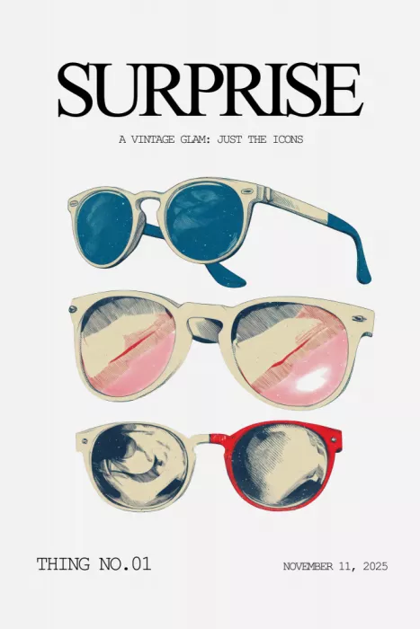 Kulik, Rafal: Icônes glamour vintage surprenantes : une collection de trois paires de lunettes de soleil élégantes