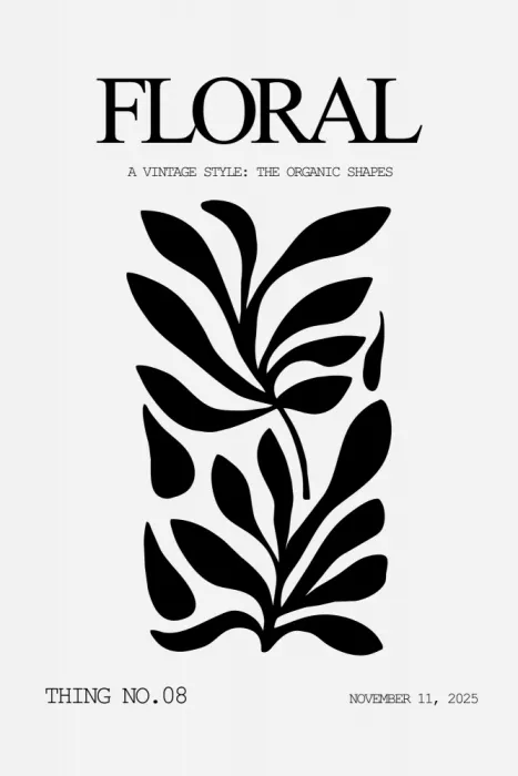 Kulik, Rafal: Tirage floral vintage aux formes organiques et design minimaliste