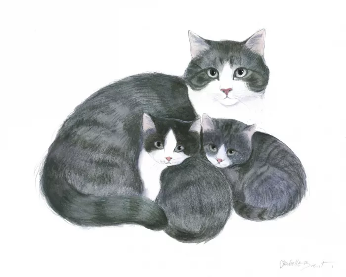Brent, Isabelle: Cat and Two Kittens