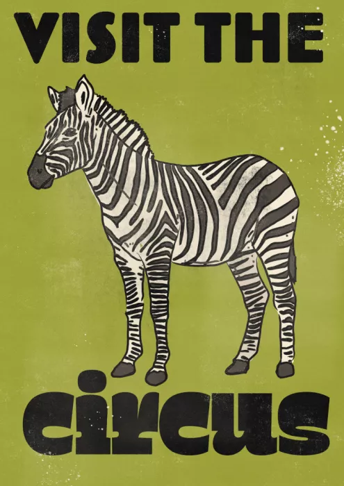 Nicholas: Vintage Visit the Circus Zebra