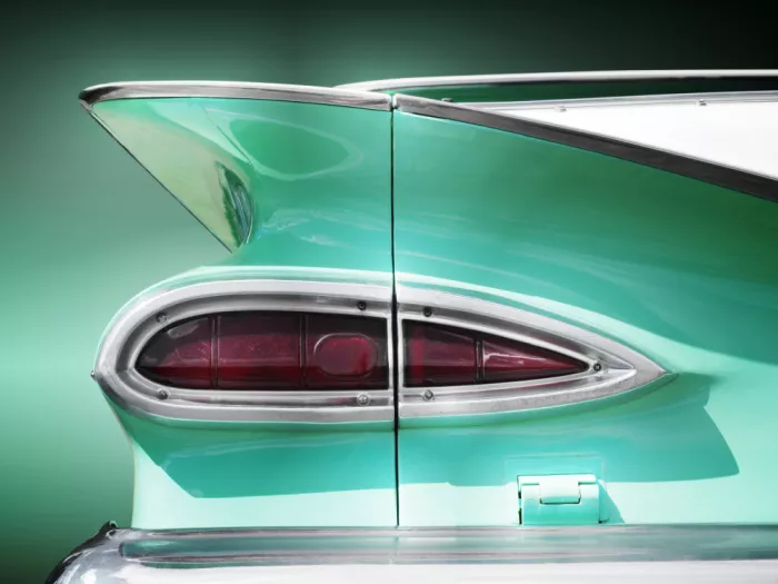 Gube, Beate: American pickup truck El Camino 1959 Rear view