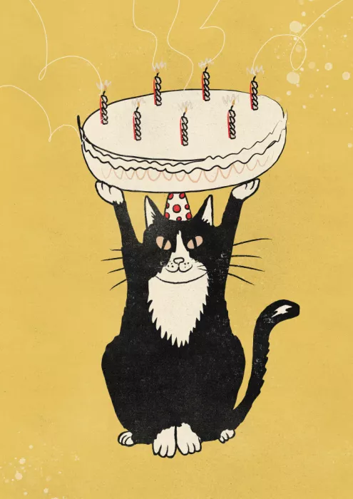 Nicholas: Vintage Birthday Cat