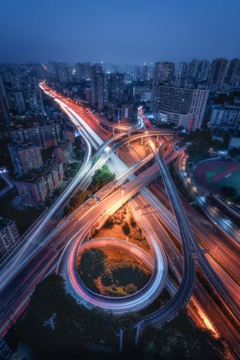 Xu, Mei: Blue Hour Helix in Chongqing