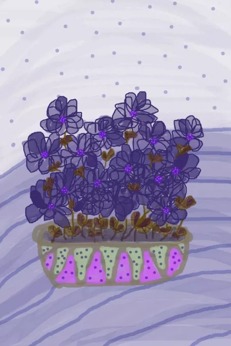 Sillen, Christina: Bohemian Flower Pot "Azure Petal Pot"