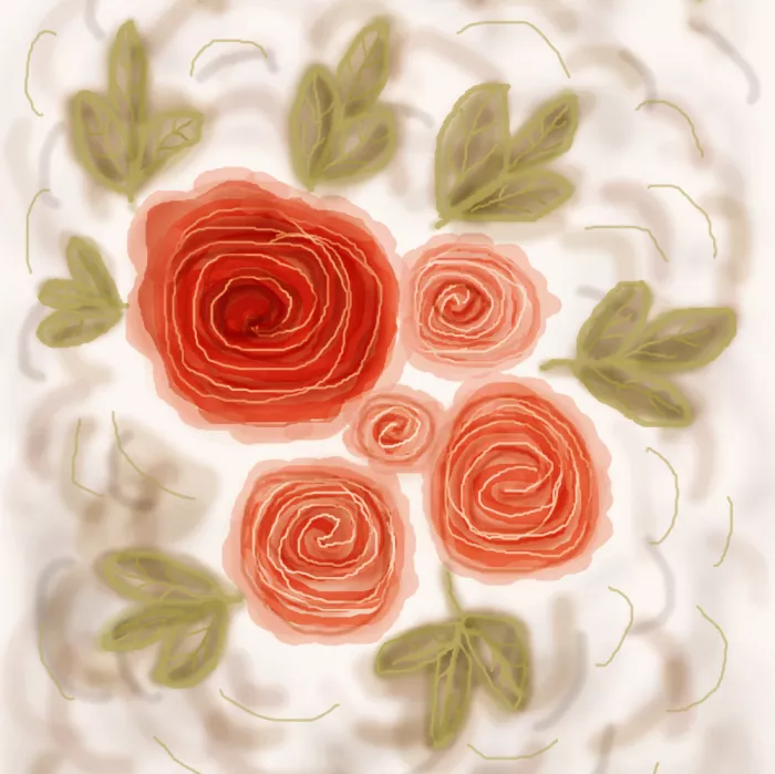 Sillen, Christina: Terracotta Rose Harmony "Square"