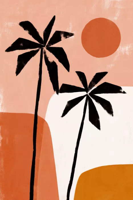 Treechild: Palmiers au coucher du soleil n°02
