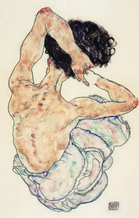 Schiele, Egon: Sitting nude