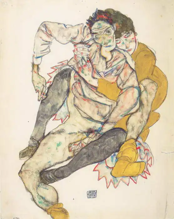 Schiele, Egon: Seated couple