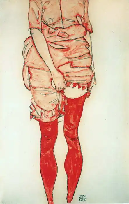 Schiele, Egon: Standing woman in...
