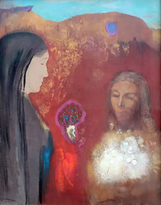 Redon, Odilon: Le Christ et le Samaritain