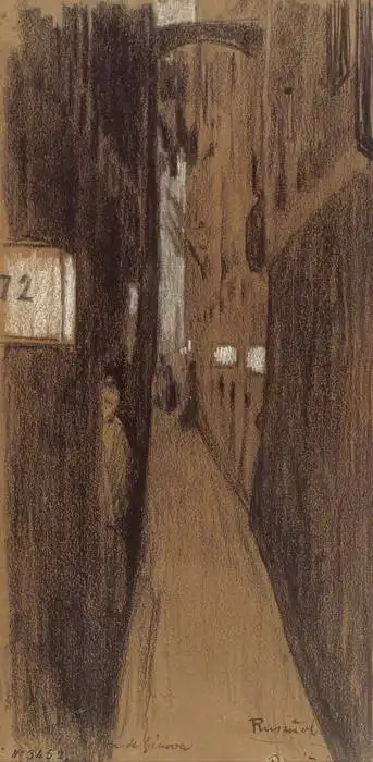 Rusiñol, Santiago: Alley in Genoa
