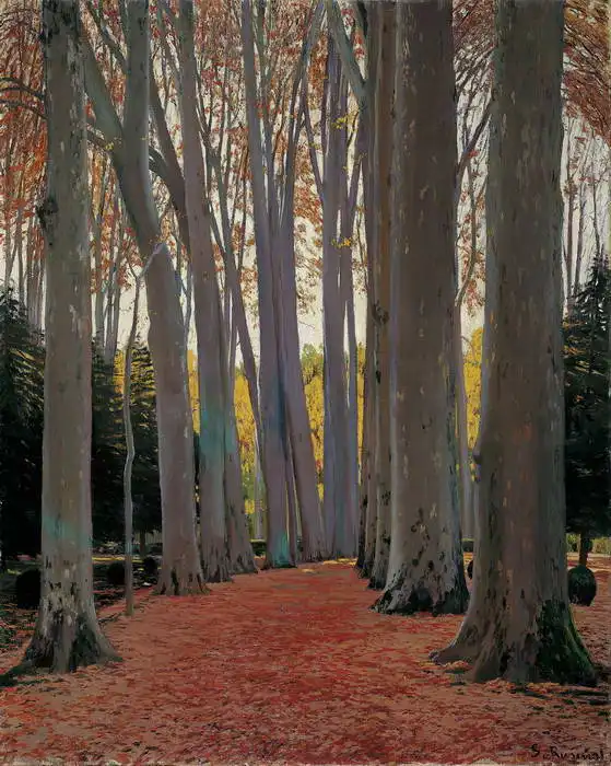 Rusiñol, Santiago: Avenue of plane t...