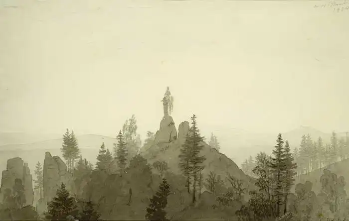 Friedrich, Caspar David: Madonna statue in the mountains