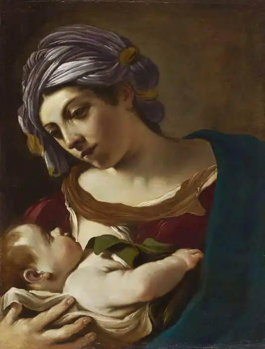 Guercino: Madonna and child