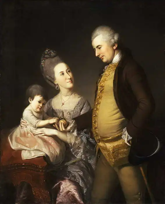 Peale, Charles Willson: Portrait of John and Elizabeth Lloyd Cadwalader and their daughter Anne