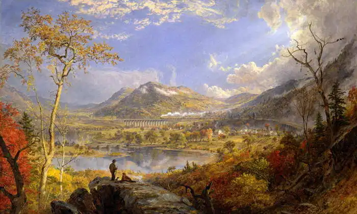 Cropsey, Jasper Francis: Viaduc de Starrucca, Pennsylvanie