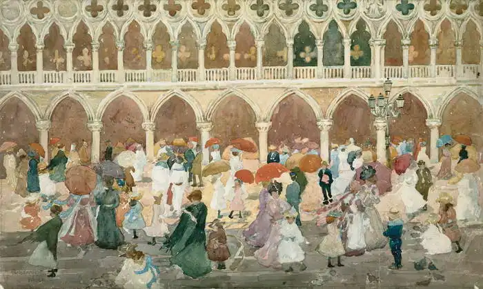 Prendergast, Maurice Brazil: Sunlight on the Piazzetta