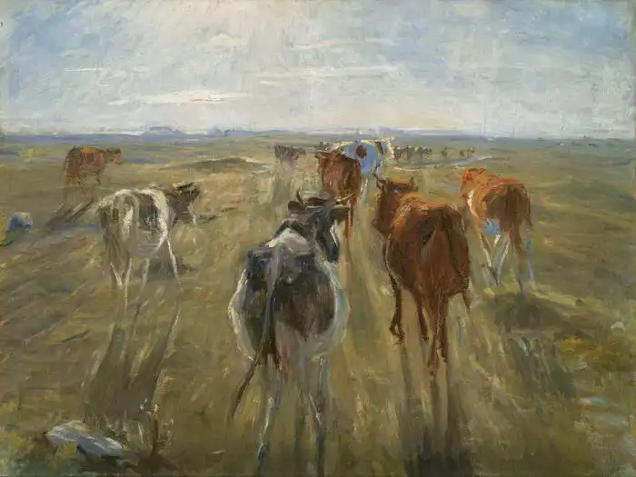 Philipsen, Theodor: Long shadows - cattle in Iceland