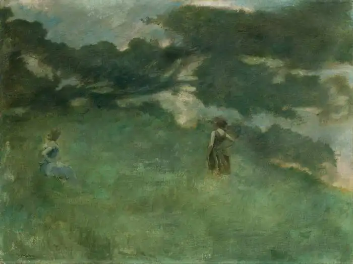 Dewing, Thomas Wilmer: Women in the countryside