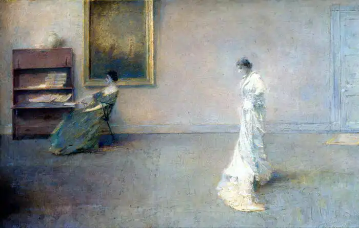 Dewing, Thomas Wilmer: White dress