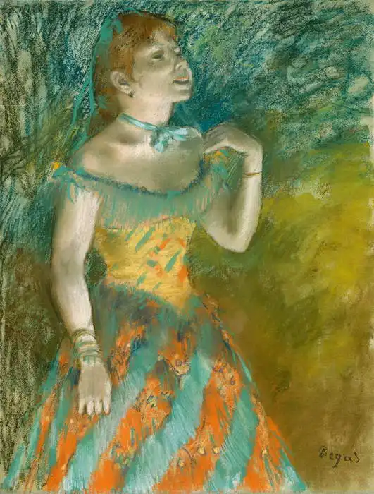 Degas, Edgar: Singer green