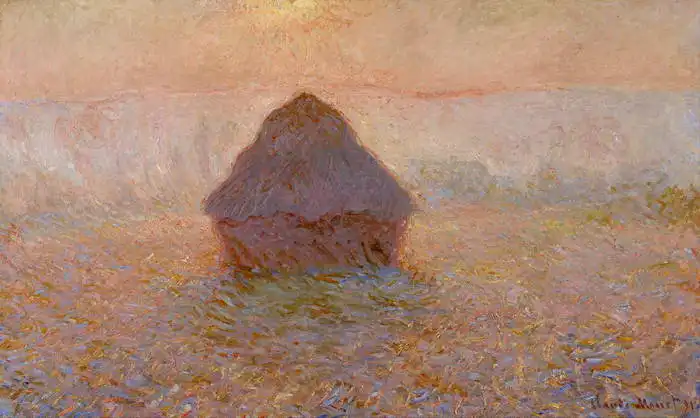Monet, Claude: Granges, soleil dans le brouillard