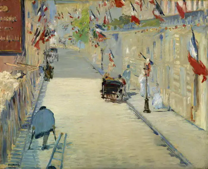 Manet, Edouard: Mosnier Straßen mit Fahnen