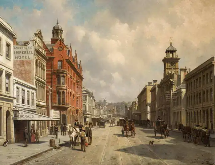 Carabain, Jacques François: Queen Street, Auckland