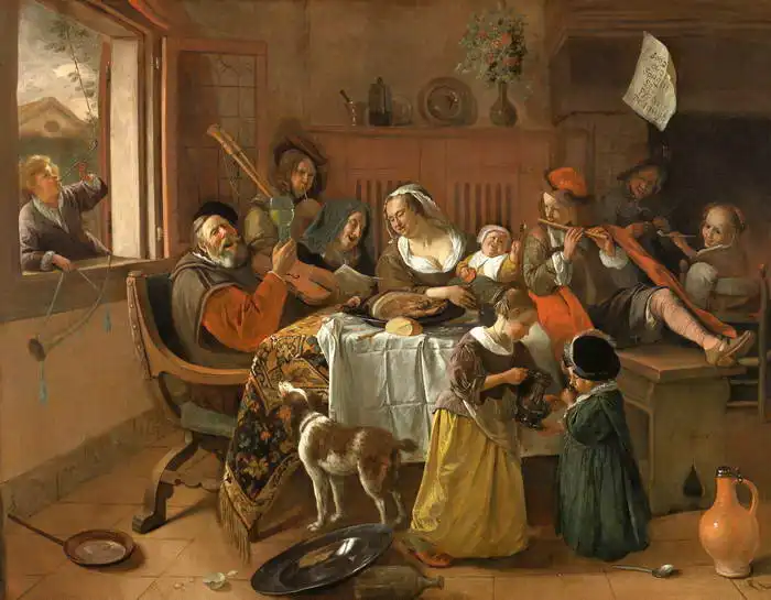 Steen, Jan Havicksz: Happy family