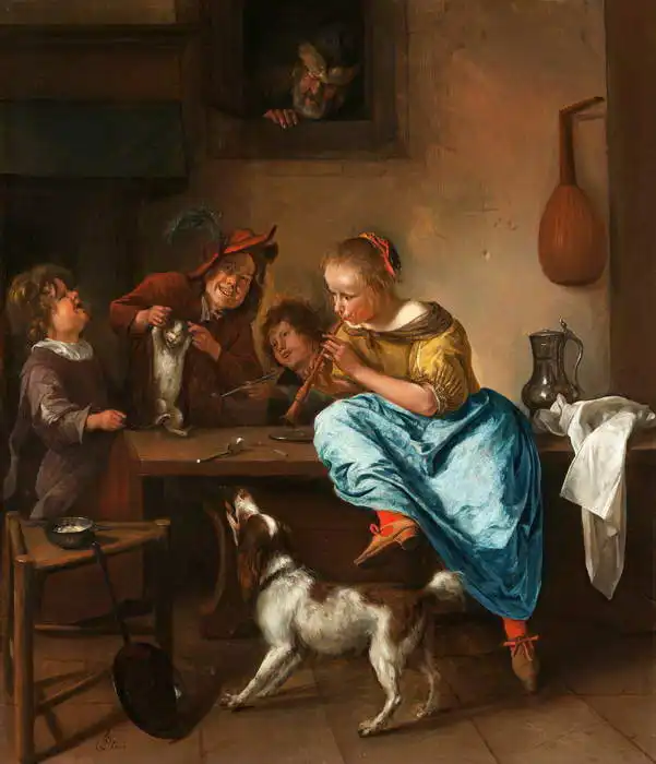 Steen, Jan Havicksz: Kinder lernen tanzen