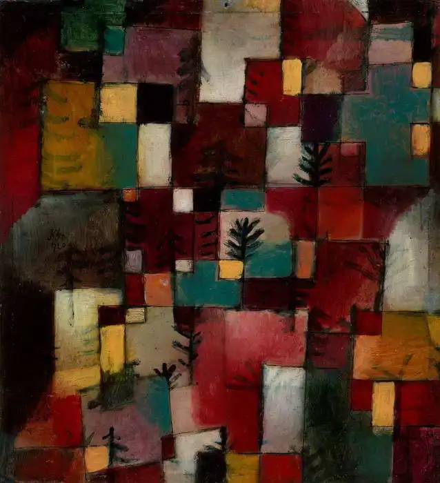 Klee, Paul: Red-green and violet rhythms