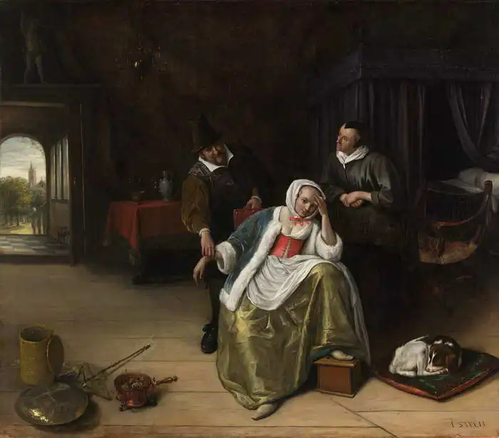 Steen, Jan Havicksz: Chica enferma de amor