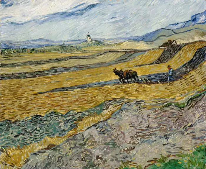 Gogh, Vincent van: Les champs avec un laboureur