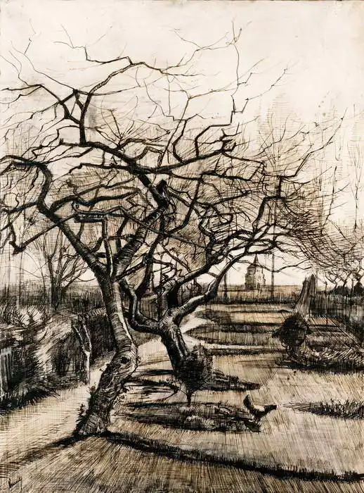 Gogh, Vincent van: Jardín parroquial de Nuenen en invierno