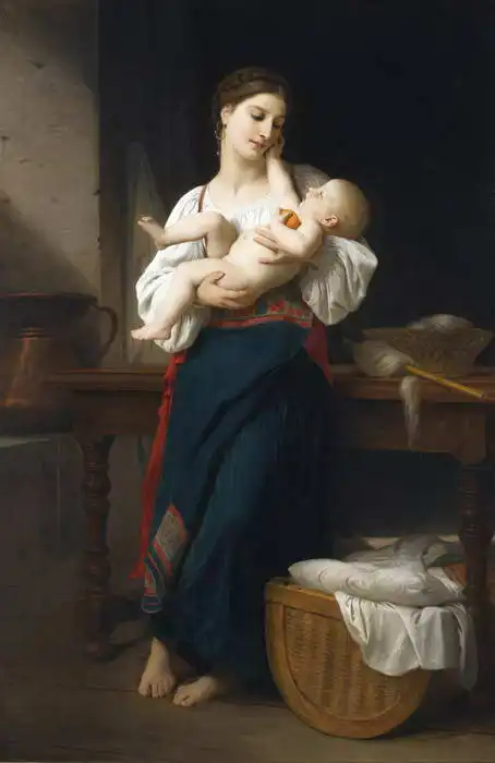 Bouguereau, Adolphe: La prima carezza