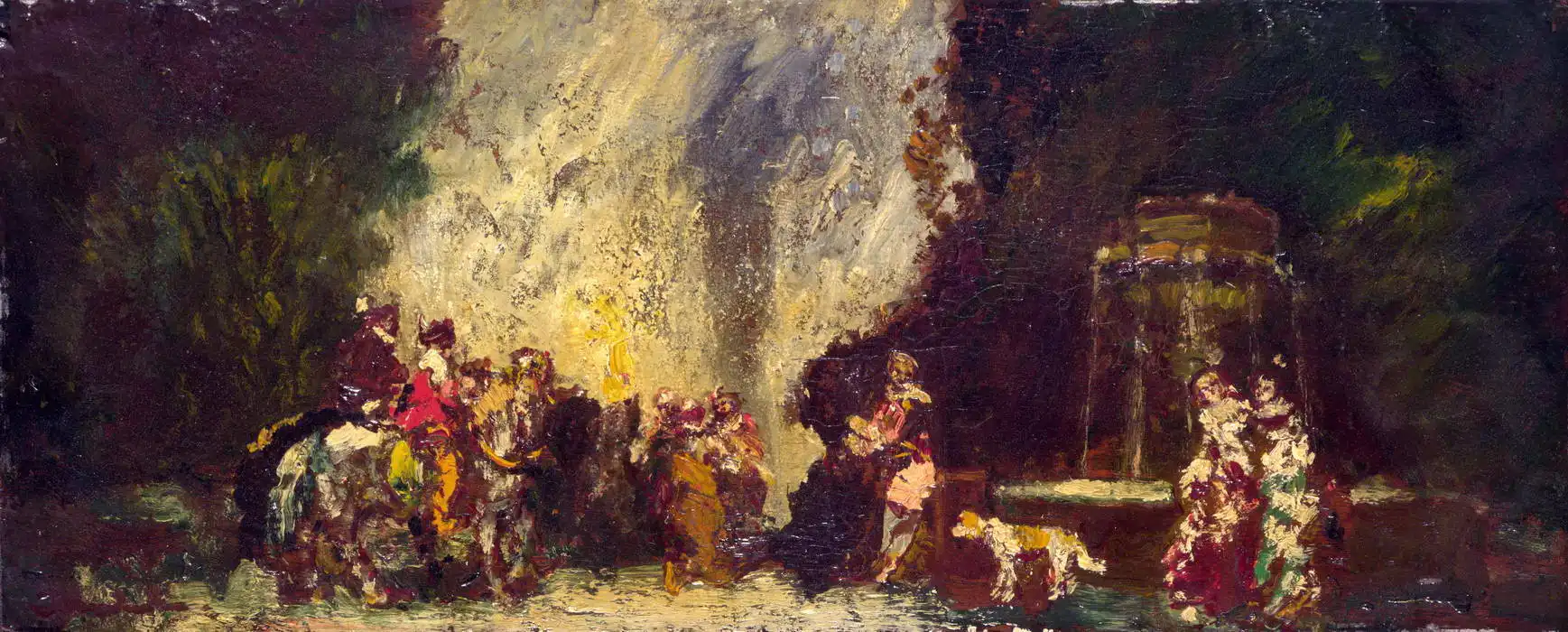 Monticelli, Adolphe: Meeting in the hunt