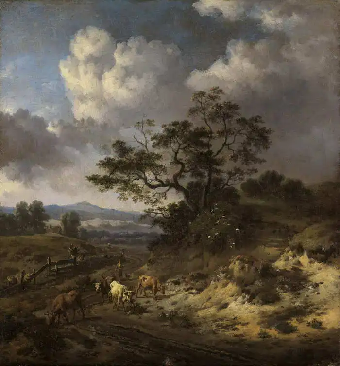 Wijnants, Jan: Hügellandschaft mit Kühen