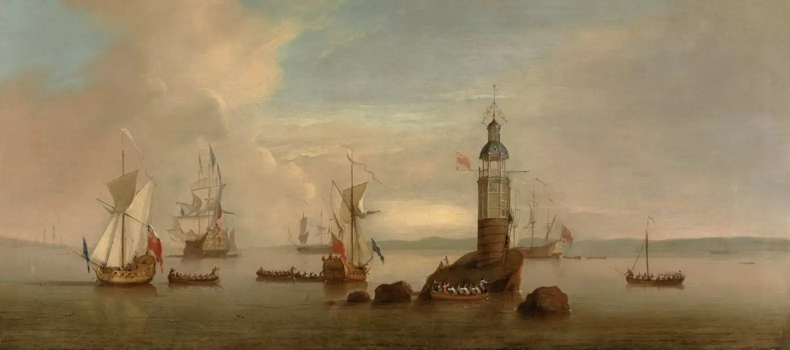 Monamy, Peter: Eröffnung des ersten Leuchtturms in Eddystone im Jahr 1698
