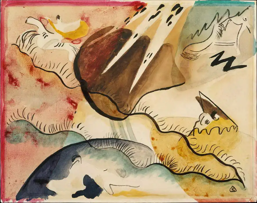 Kandinsky, Wassily: Paysage sous la pluie