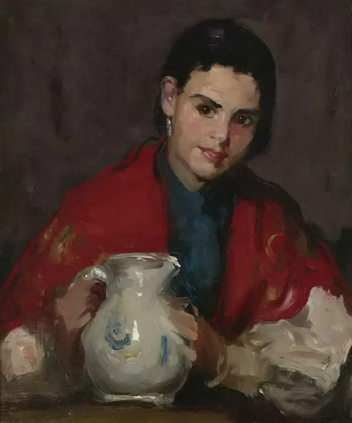 Henri, Robert: Girl with a jug of Segovia