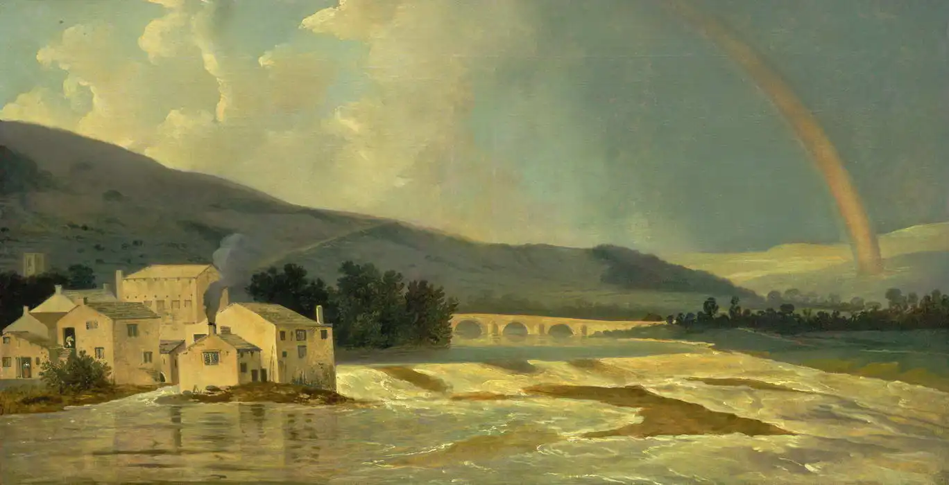 Hodges, William: Pont sur la rivière Wharfe