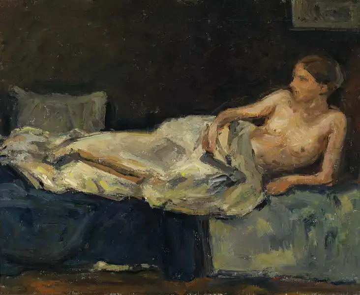 Hölzel, Adolf: Reclining nude