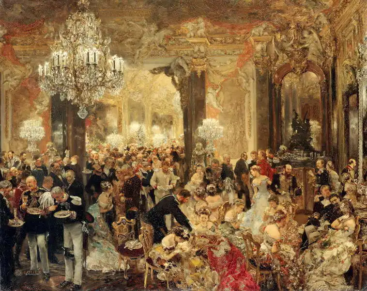 Menzel, Adolph: Dinner at the ball