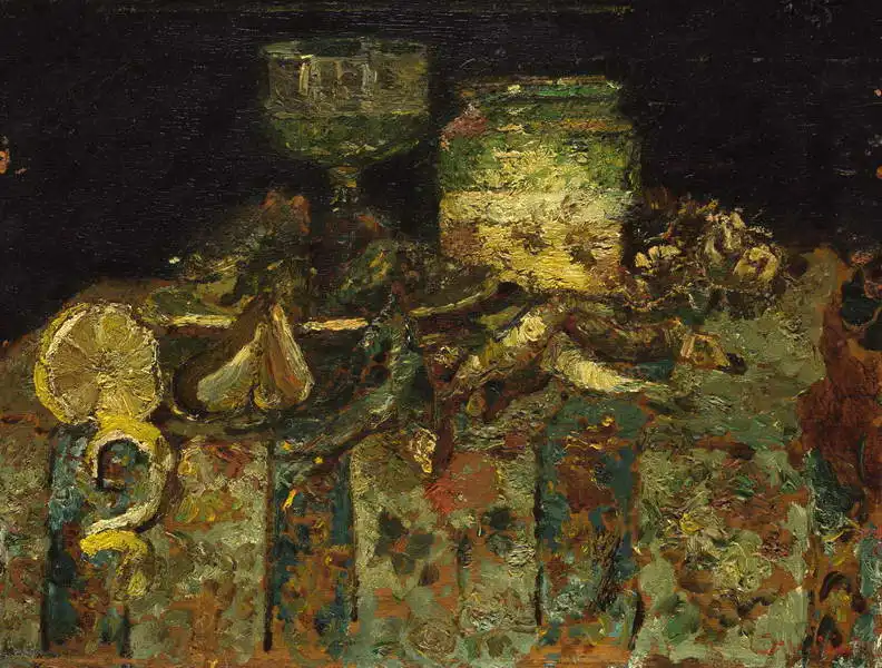 Monticelli, Adolphe: Still life with oysters and fish
