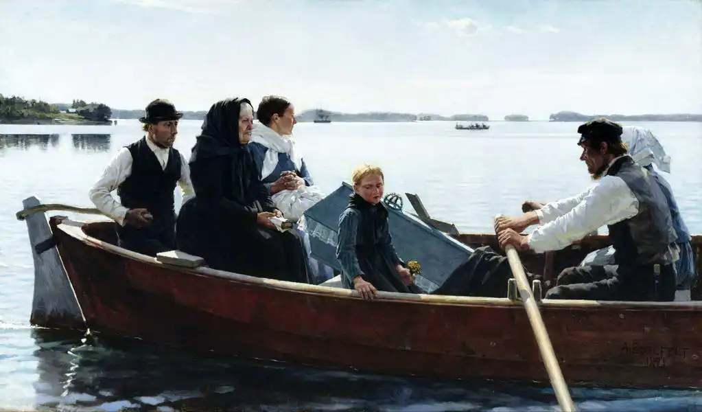 Edelfelt, Albert: Transportation of children