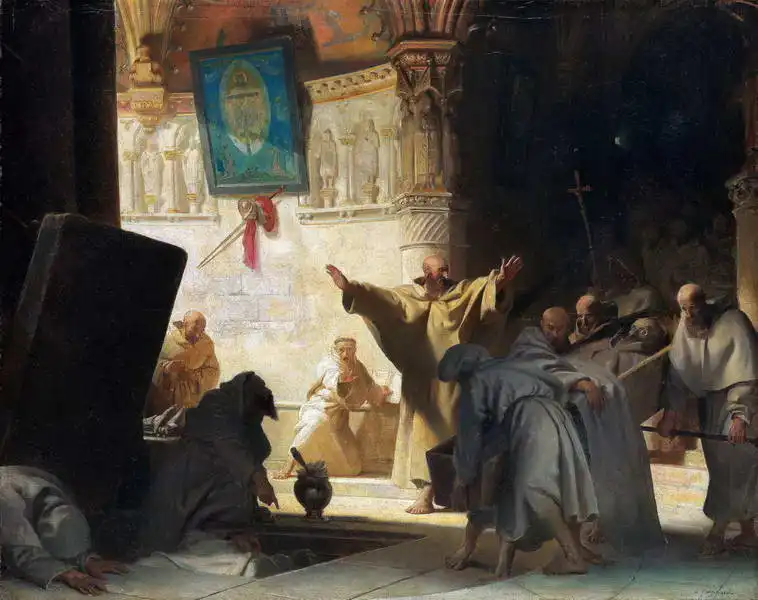 Fragonard, Alexandre E.: Burial of monk