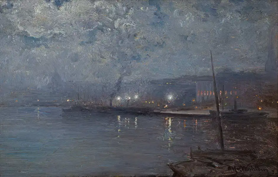Wahberg, Alfred: Stockholm la nuit