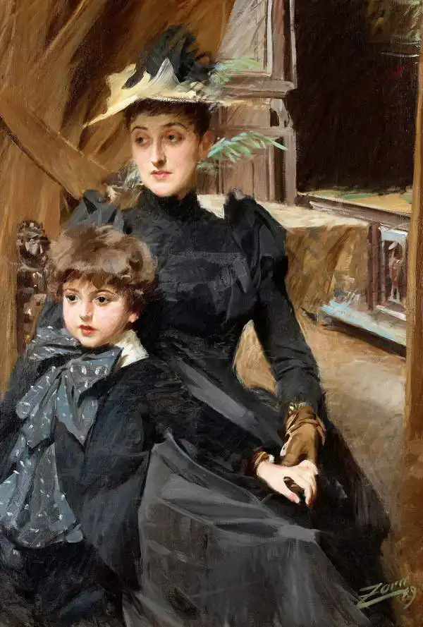 Zorn, Anders: Ms. Weguelin and son