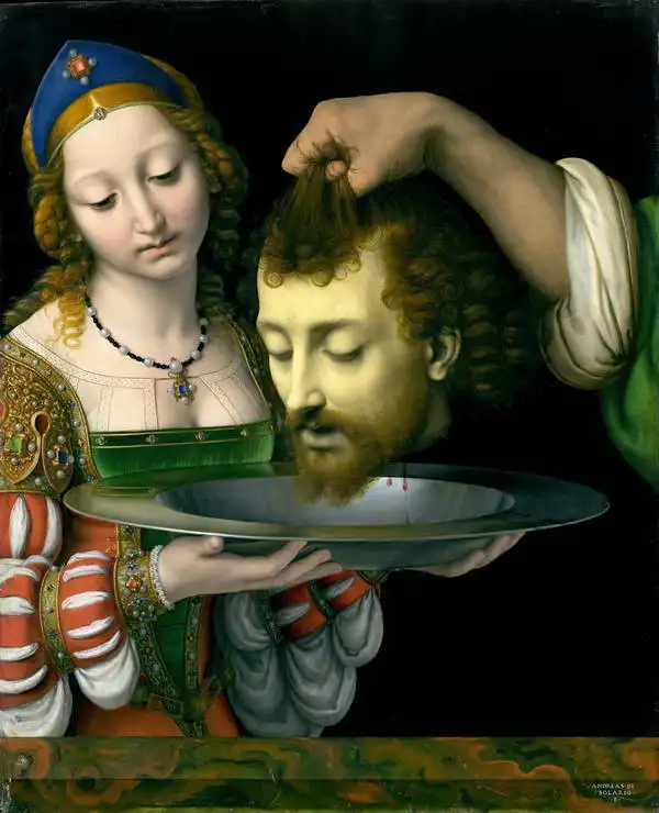 Solario, Andrea: Salome head St. John the Baptist